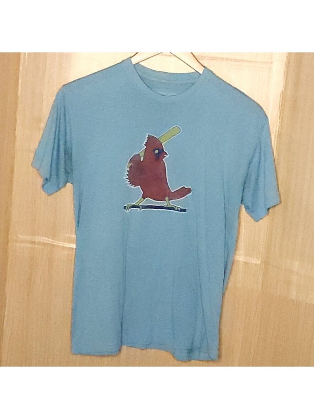 Wright & Ditson Mens Blue Vintage Look 80s St. Louis Cardinals Logo Shirt Medium
